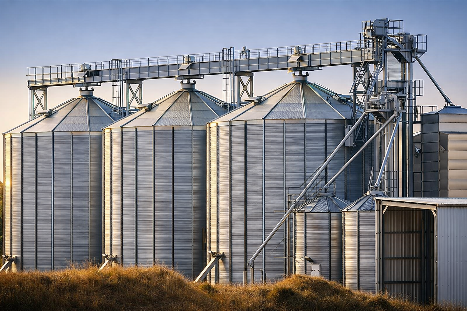 Bulk storage silos